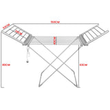 Pronti Heated Towel Clothes Rack Dryer Warmer Rack Airer Heat Line Hanger Laundry - Top-Down View