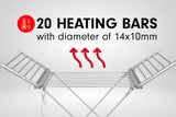 Pronti Heated Towel Clothes Rack Dryer Warmer Rack Airer Heat Line Hanger Laundry - Front View