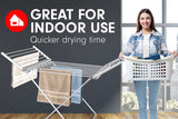 Pronti Heated Towel Clothes Rack Dryer Warmer Rack Airer Heat Line Hanger Laundry - Top-Down View