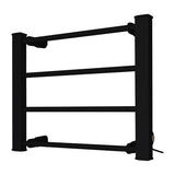Pronti Heated Towel Rack Electric Bathroom Towel Rails Warmer Ev-60 -black - Front View