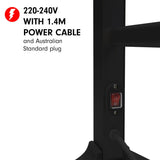 Pronti Heated Towel Rack Electric Bathroom Towel Rails Warmer Ev-60 -black - Top-Down View