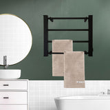Pronti Heated Towel Rack Electric Bathroom Towel Rails Warmer Ev-60 -black - 45-Degree Angle