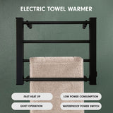 Pronti Heated Towel Rack Electric Bathroom Towel Rails Warmer Ev-60 -black - Close-Up Angle