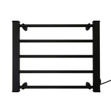 Pronti Heated Towel Rack Electric Bathroom Towel Rails Warmer Ev-90 -black - Front View