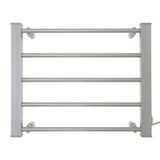 Pronti Heated Towel Rack Electric Bathroom Towel Rails Warmer Ev-90- Silver - Side View