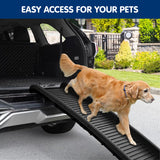 Furtastic Foldable Car Dog Ramp Vehicle Ladder Step Stairs - Black - 45-Degree Angle
