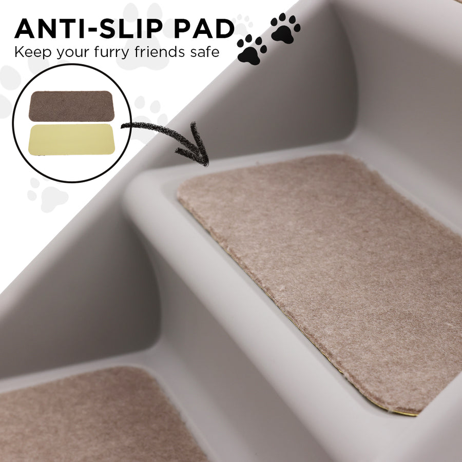 Furtastic Foldable Pet Stairs 50cm Non-Slip Dog Steps Portable Ladder Ramp for Small Dogs Cats High Bed Couch Car