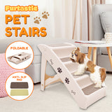Furtastic Foldable Pet Stairs In White - 50cm Dog Ladder Cat Ramp - Extra Image