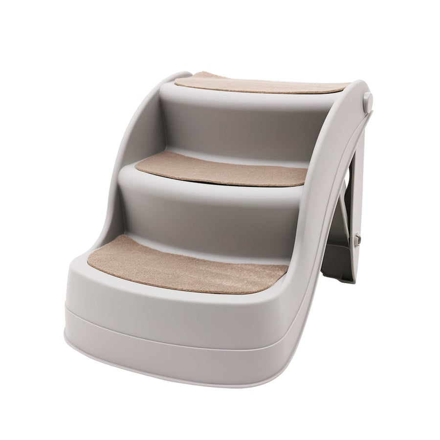 Furtastic Foldable Pet Stairs In Grey - 38cm Dog Ladder Cat Ramp