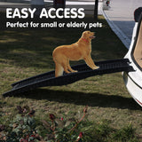 Furtastic 152cm Portable Dog Pet Ramp - Black - Top-Down View