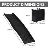Furtastic 152cm Portable Dog Pet Ramp - Black - Extra Image