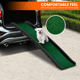 Furtastic Foldable Dog Ramp with Poly-Grass Grip Surface Non-Slip UV Protection - 45-Degree Angle
