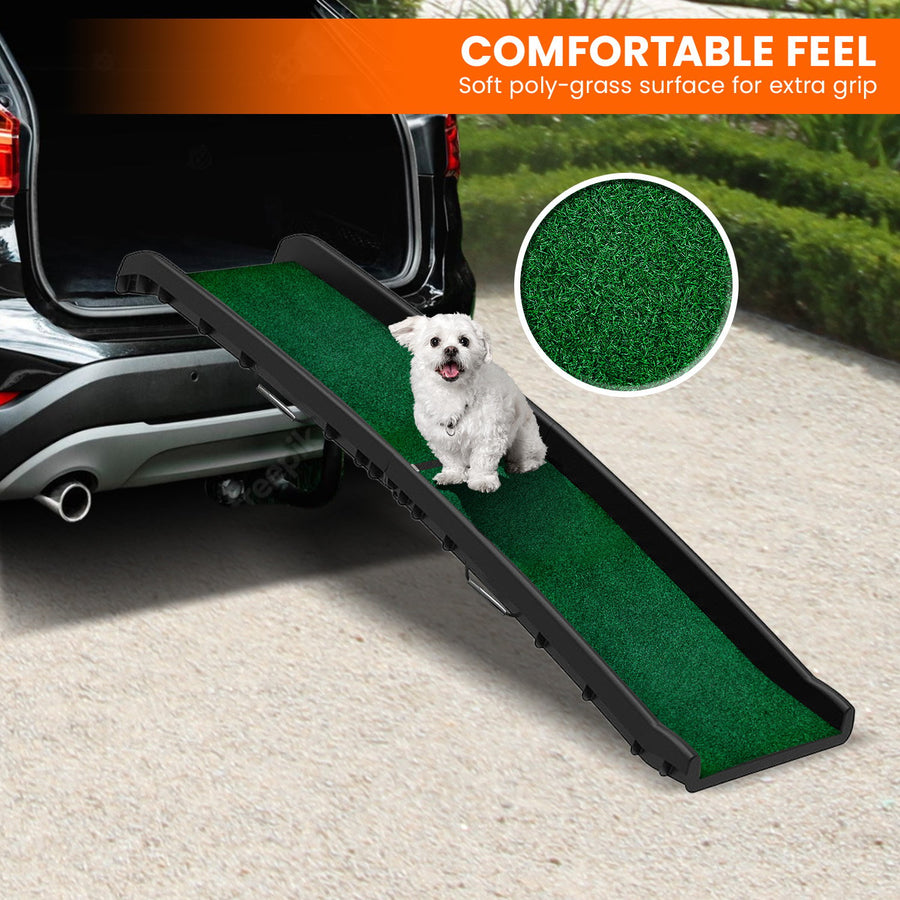 Furtastic Foldable Dog Ramp with Poly-Grass Grip Surface Non-Slip UV Protection, image 5
