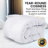 Laura Hill Microfibre Bamboo Comforter Quilt 700gsm - Queen - Rear View