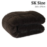 Laura Hill 500GSM Faux Mink Quilt Comforter - Super King - Front View