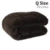 Laura Hill 600GSM Faux Mink Comforter Quilt Duvet Doona - Queen - Side View