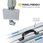 Kartrite 4ft Portable Aluminium Folding Wheelchair Ramp 275kg Heavy Duty Non-Slip Suitcase Ramp for Steps Kerbs
