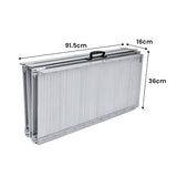 Rigg Aluminium Portable Non-slip Wheelchair Ramp 6ft - Silver - Front View
