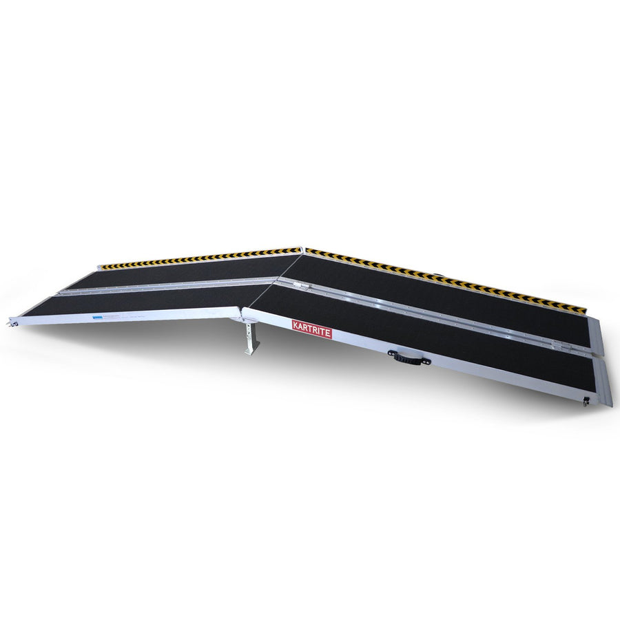 Kartrite 10ft Folding Aluminium Wheelchair Ramp Anti-Slip Portable Suitcase Mobility Scooter Ramp 275kg