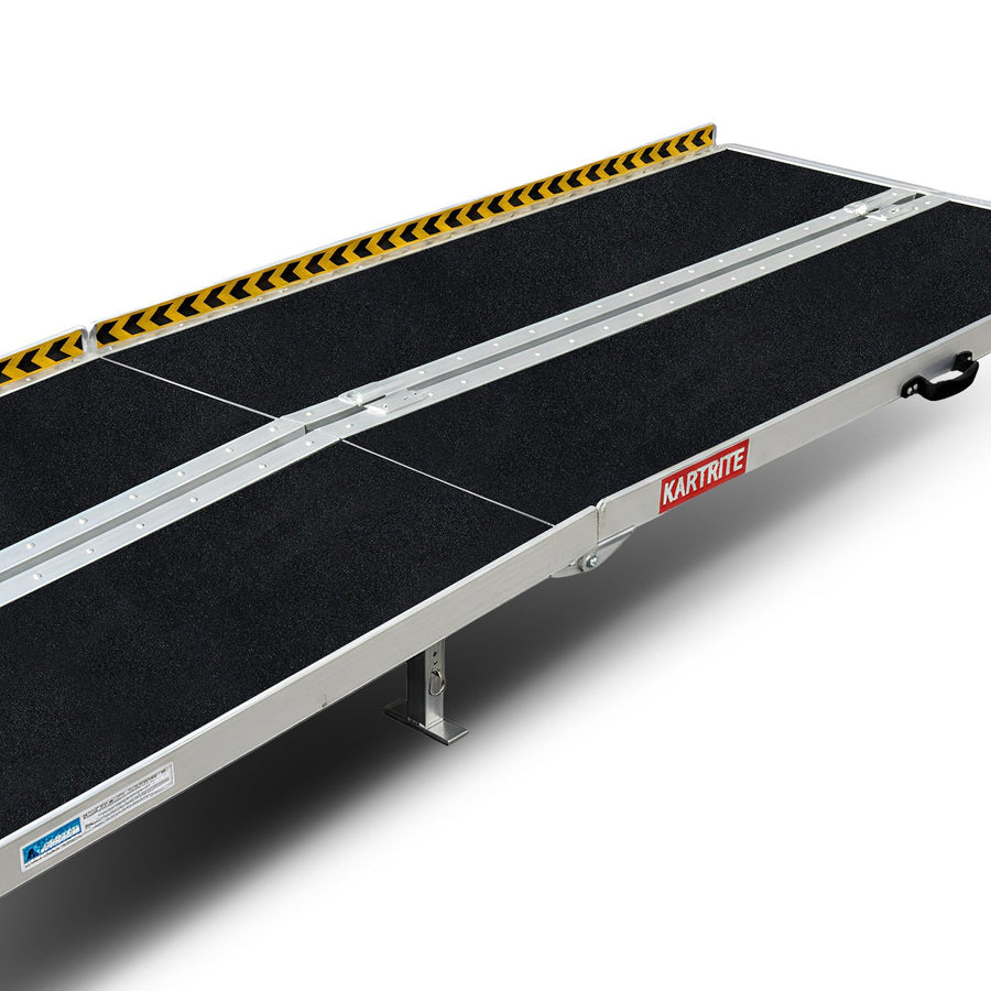 Kartrite 10ft Folding Aluminium Wheelchair Ramp Anti-Slip Portable Suitcase Mobility Scooter Ramp 275kg