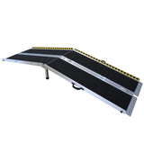 Kartrite Aluminium Wheelchair Ramp with Leg Support - 8ft - Front View