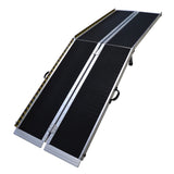 Kartrite Aluminium Wheelchair Ramp with Leg Support - 8ft - Top-Down View