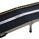 Kartrite Aluminium Wheelchair Ramp with Leg Support - 8ft - 45-Degree Angle