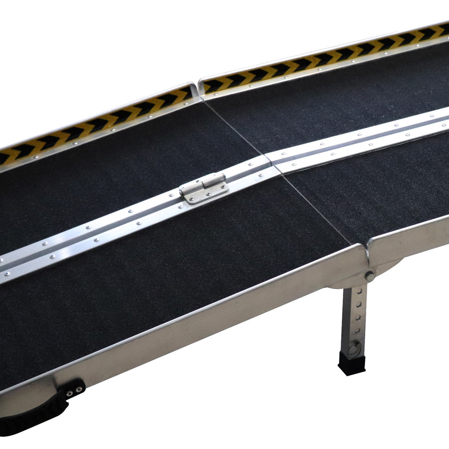 Kartrite 8FT Folding Aluminium Wheelchair Ramp Portable Suitcase Non-Slip Mobility Access for Steps Scooters 275kg