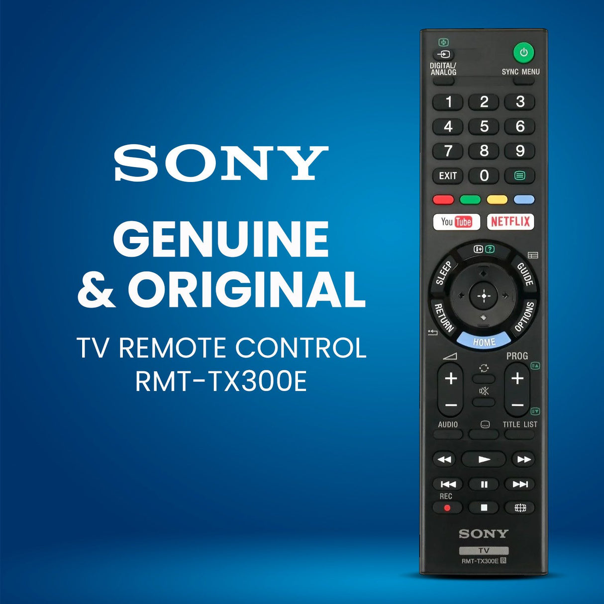 Genuine Sony RMT-TX300E Remote Control for Select Sony TVs