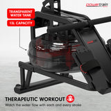 Powertrain 13L Water Resistance Rowing Machine Rower - Close-Up Angle