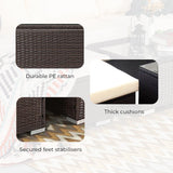 Sarantino 5pc Modular Outdoor Lounge Set PE Rattan - Brown - Low Angle