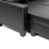 Sarantino Corner Sofa Lounge Couch Modular Furniture Chair Home Pu Leather Chaise White L Shape - Top-Down View