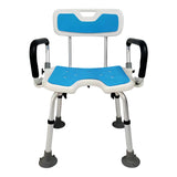 Orthonica Height Adjustable Aluminium Shower Chair With Adjustable Armrests - Side View