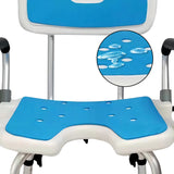 Orthonica Height Adjustable Aluminium Shower Chair With Adjustable Armrests - 45-Degree Angle