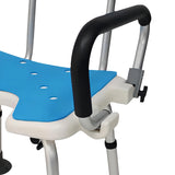 Orthonica Height Adjustable Aluminium Shower Chair With Adjustable Armrests - Rear View