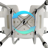 Orthonica Height Adjustable Aluminium Shower Chair With Adjustable Armrests - Low Angle