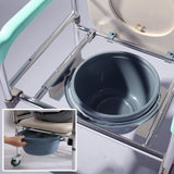 Orthonica Commode Chair With Castors Aluminium Frame Footrest Soft Push Handles - Close-Up Angle