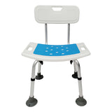 Orthonica Height Adjustable Aluminium Shower Chair With Shower Head Holder - Side View