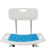 Orthonica Height Adjustable Aluminium Shower Chair With Shower Head Holder - Top-Down View