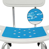 Orthonica Height Adjustable Aluminium Shower Chair With Shower Head Holder - 45-Degree Angle