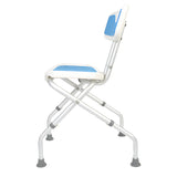 Orthonica Compact & Foldable Commode Shower Chair w/Height Adjustable Aluminium Frame Non Slip Feet HDPE Seat & Backrest - Side View
