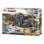 Sluban B0861 Model Kit WWII Atlantic Wall Coastal Bunker Defense Normandy DDay Military Base Outpost Army DIY Set Toy