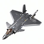 Sluban B1187 Model Kit 1:44 J20 Mighty Dragon Chinese Stealth Fighter Jet Plane Modern PLAAF Building Block DIY Set Toy