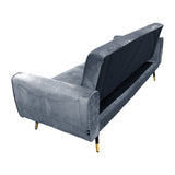 Sarantino Ava 3-seater Tufted Velvet Sofa Bed By Sarantino - Light Grey - Top-Down View