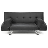 Sarantino Brooklyn Sofa Bed Lounge Faux Leather Couch Futon Furniture Adjustable Suite Gr - 45-Degree Angle