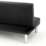 Sarantino Chelsea Sofa Bed Faux Leather Lounge Couch Futon Furniture Modular Suite - Top-Down View