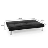 Sarantino Chelsea Sofa Bed Faux Leather Lounge Couch Futon Furniture Modular Suite - 45-Degree Angle