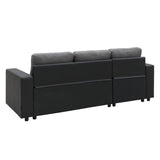 Sarantino Corner Sofa Linen Lounge Couch L-shaped Modular Furniture Home Chaise Grey - Close-Up Angle