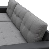 Sarantino Corner Sofa Linen Lounge Couch L-shaped Modular Furniture Home Chaise Grey - Low Angle