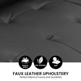 Sarantino Corner Sofa Linen Lounge Couch L-shaped Modular Furniture Home Chaise Grey - Extra Image